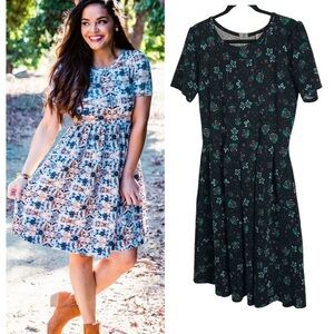 Lularoe Amelia Floral Print Women's Dress size X-Large